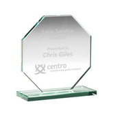 JADE GLASS OCTAGON PLAQUE (10mm THICK) - 4in